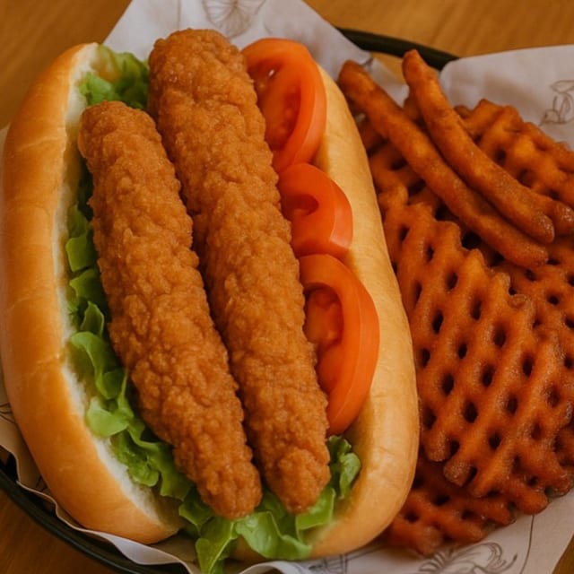 Tilapia Po'Boy.