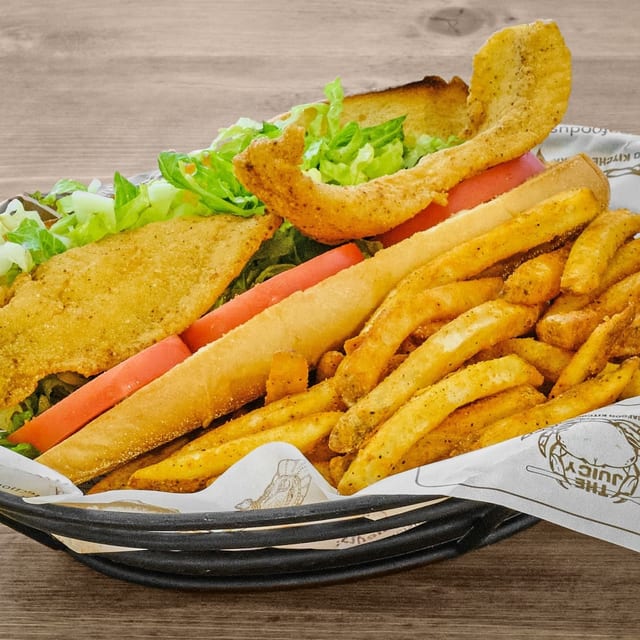 Tilapia Po'Boy.